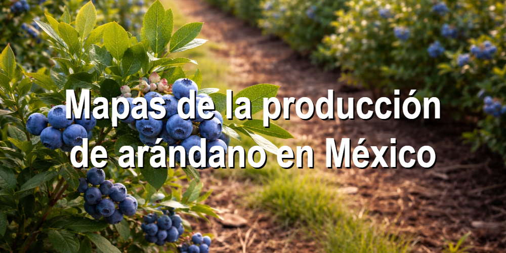 Mapas de la producción de arándano en México